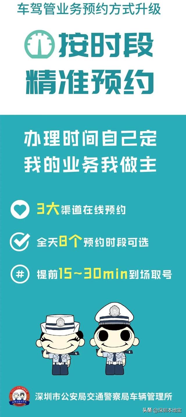 深圳车驾管业务预约方式升级了！预约时间市民自己定