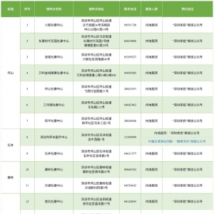 深圳坪山区8月17日新冠疫苗接种安排