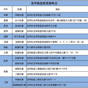 深圳龙华街道60岁以上老人新冠疫苗接种绿色通道开启