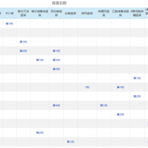 深圳新生儿疫苗接种名称以及接种时间