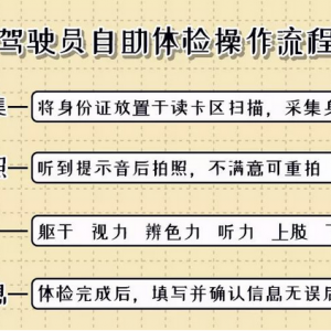 深圳驾驶证换证自助体检操作流程