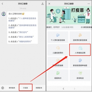 龙岗儿童入学入园预防接种证查验证明如何提供