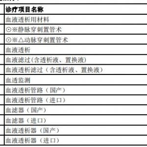 深圳市社会医保门诊特定病种诊疗项目范围