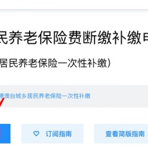 深圳城乡居民养老保险费断缴补缴申报入口