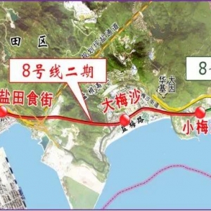 深圳地铁8号线三期线路图