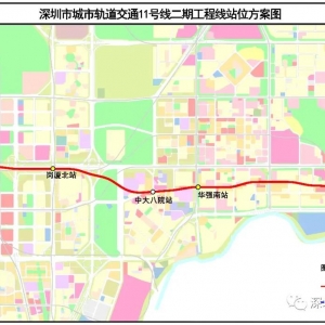 深圳地铁11号线二期线路图