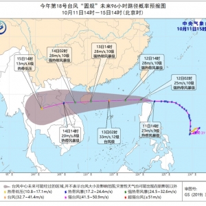 2021年10月11日台风圆规实时路径