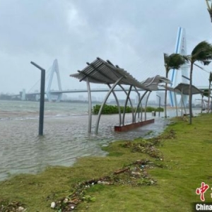 台风“圆规”登陆海南岛 造成较严重影响