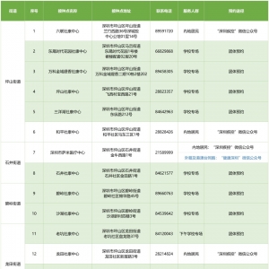 坪山区11月1日新冠疫苗接种安排 3岁及以上人群可预约接种