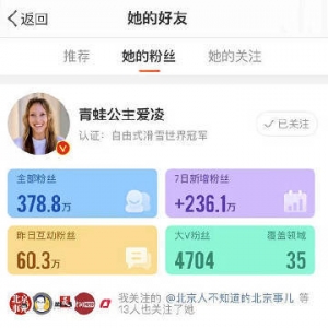 谷爱凌微博1天涨粉超150万