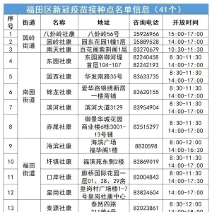 7月6日深圳福田区新冠疫苗接种点名单
